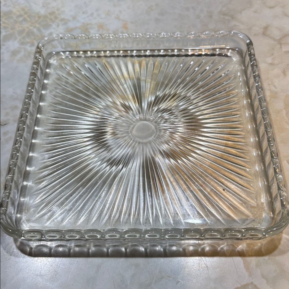 Vintage Glass Serving Platter